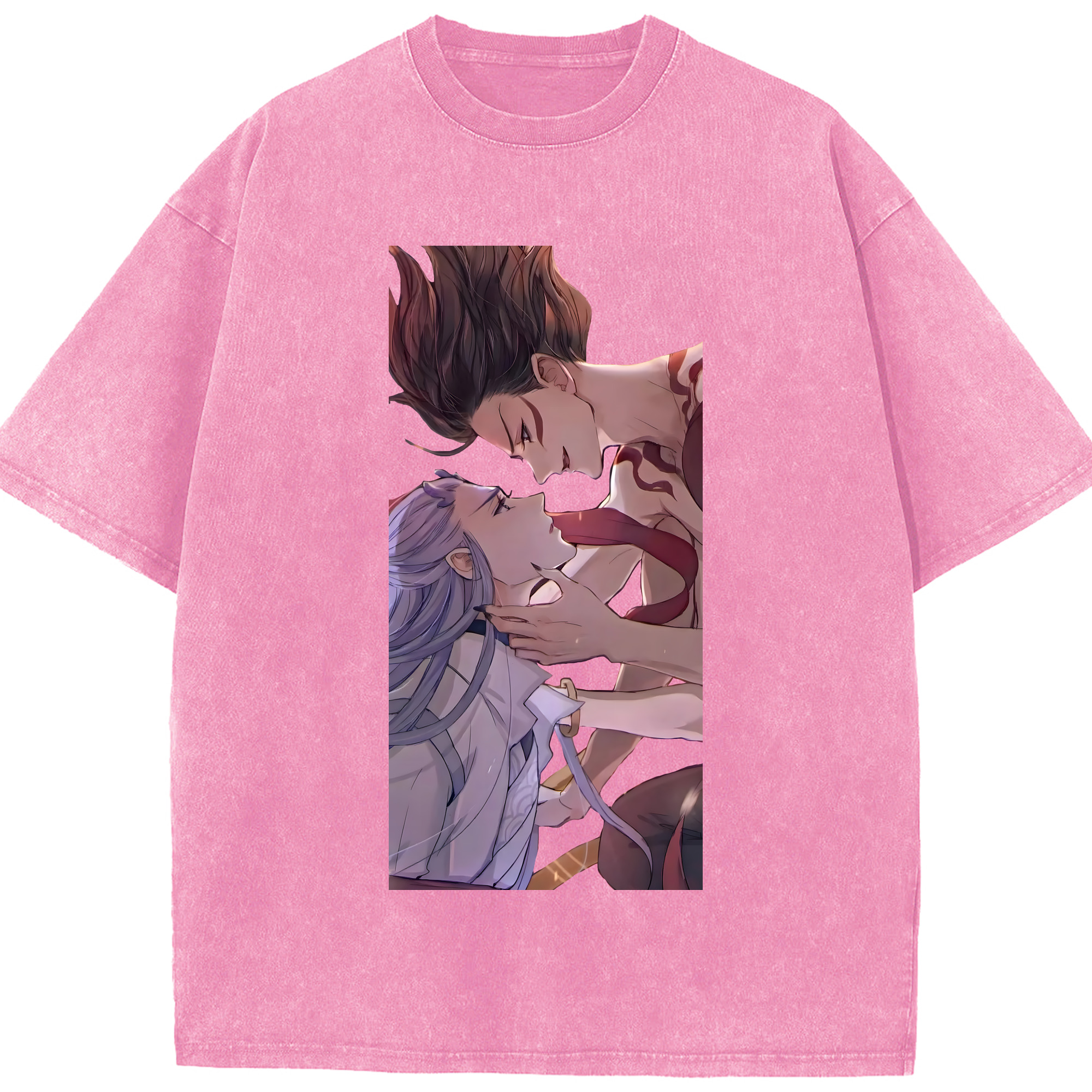 （画像用） Ne Zha 2 ナタ 魔童の大暴れ 綿100% ヴィンテージ風 半袖Tシャツ（フロントプリント）